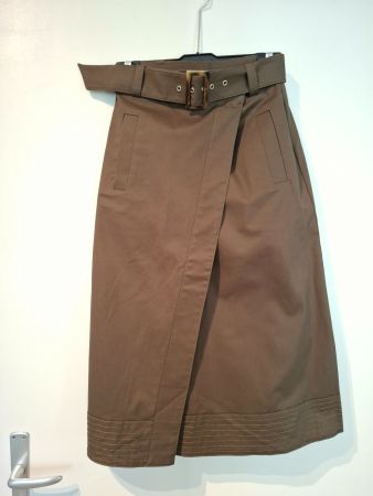 Jupe portefeuille midi Massimo Dutti, T.36