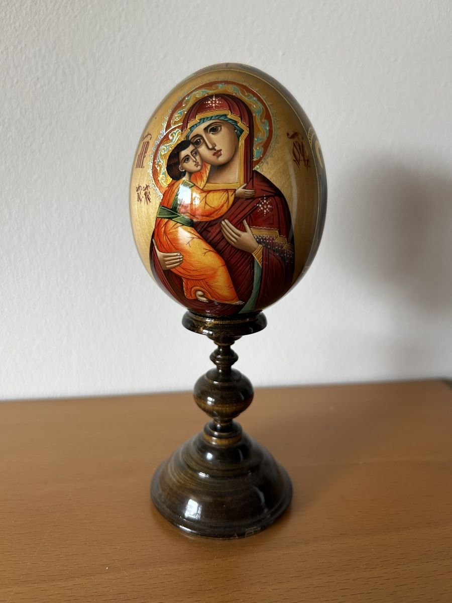 Tutte le decorazioni: Hand-Painted Religious Easter Egg on Stand - Unique! (52) – Nuovo (secondo la descrizione) da Bogis-Bossey venduto da jhenckaerts