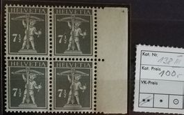 W) 138 III, Tellknabe Type 3, 4-Block postfrisch Kt. 100.-