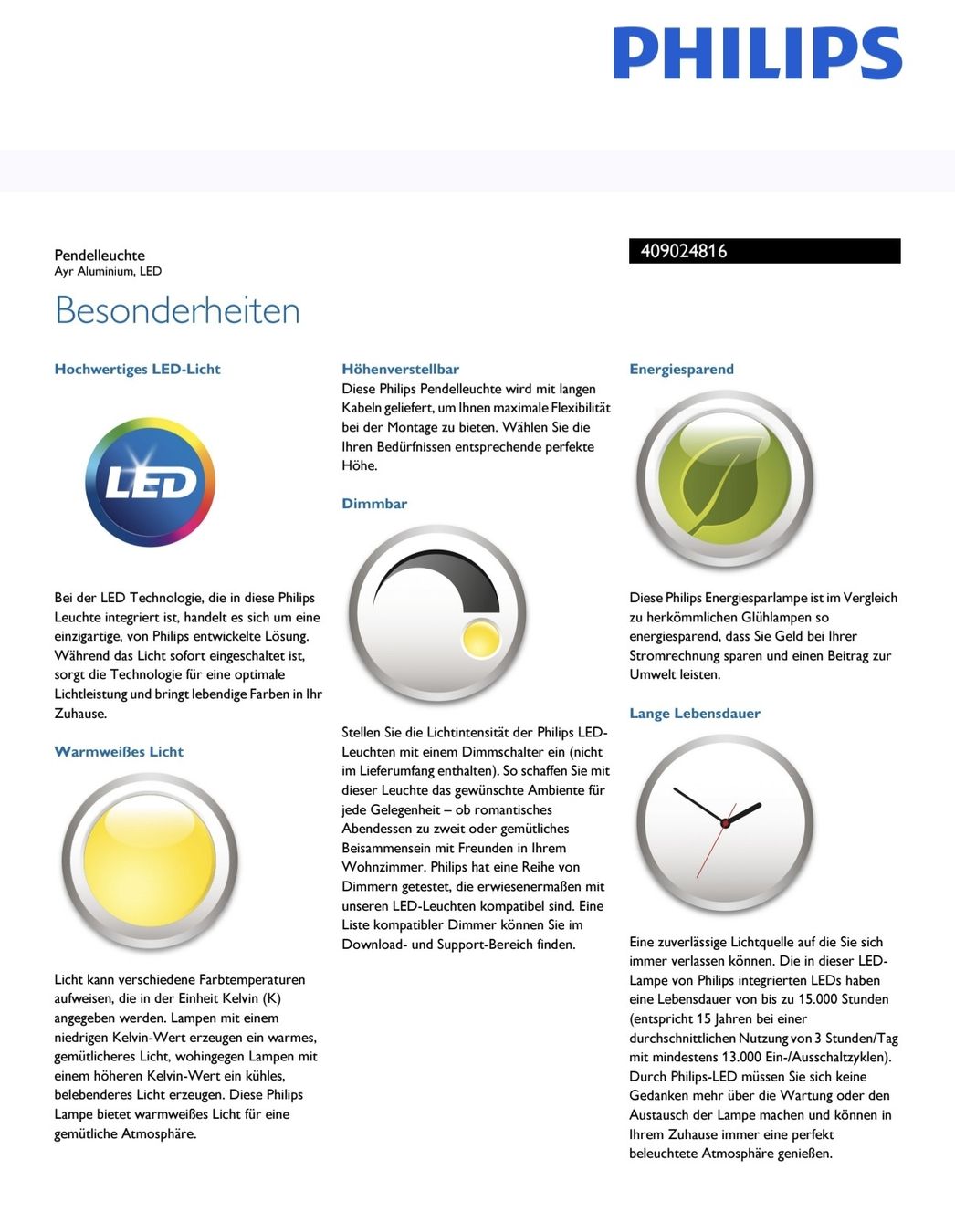 Philips Lampadari & plafoniere: Pendellampe Philips Ayr – Nuovo (secondo la descrizione) da Chur venduto da MrConverse 1