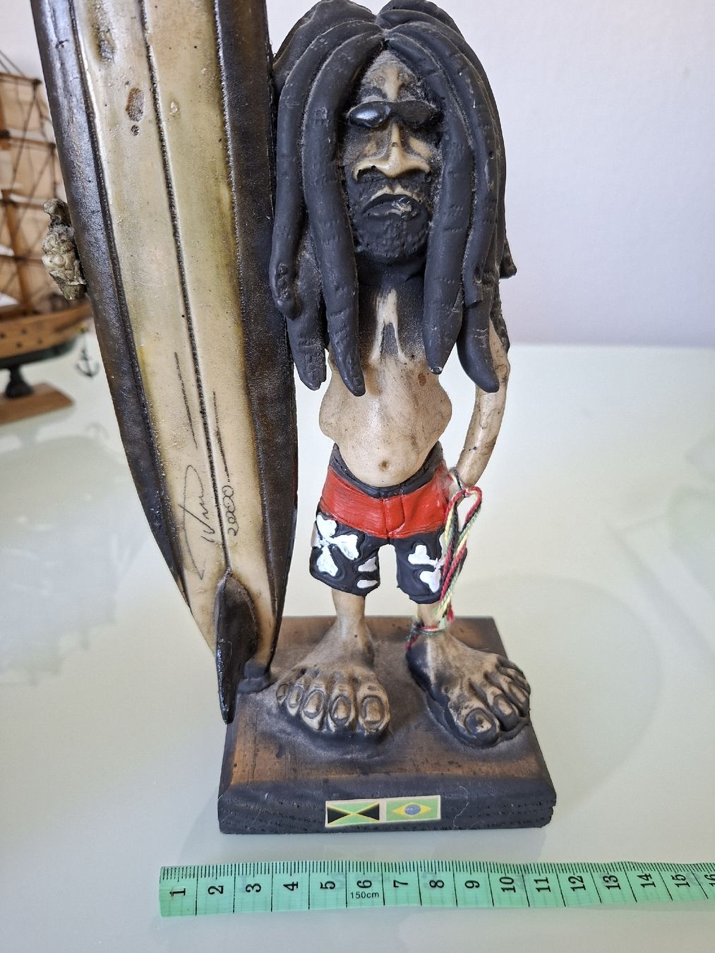 Statuette: Statuette Rasta Surfeur - Déco d'été originale et unique ! – Usato da Mézières VD venduto da Grymmjow1904