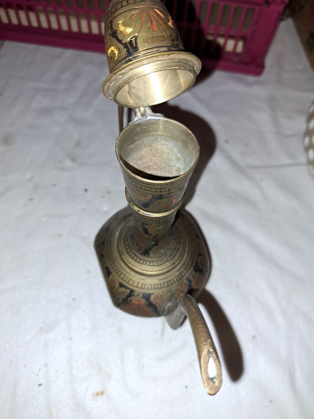 Teiere: Alte Messing Kaffeekanne aus Indien,  – Usato da Kölliken venduto da Upcycling-by-Mc-TAM 5