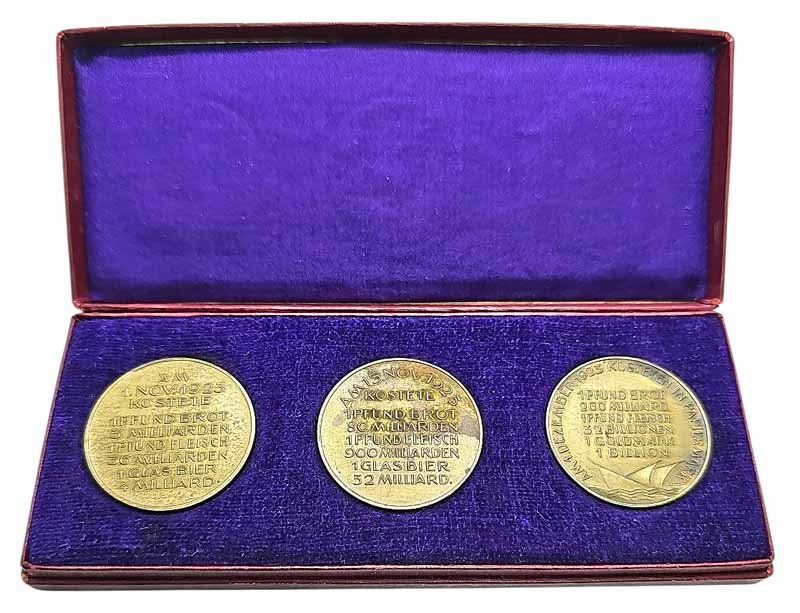 Medaglie: HUNGERMEDAILLEN historisches 3er Set "1923" – Usato da Zug venduto da BAMBI51 2