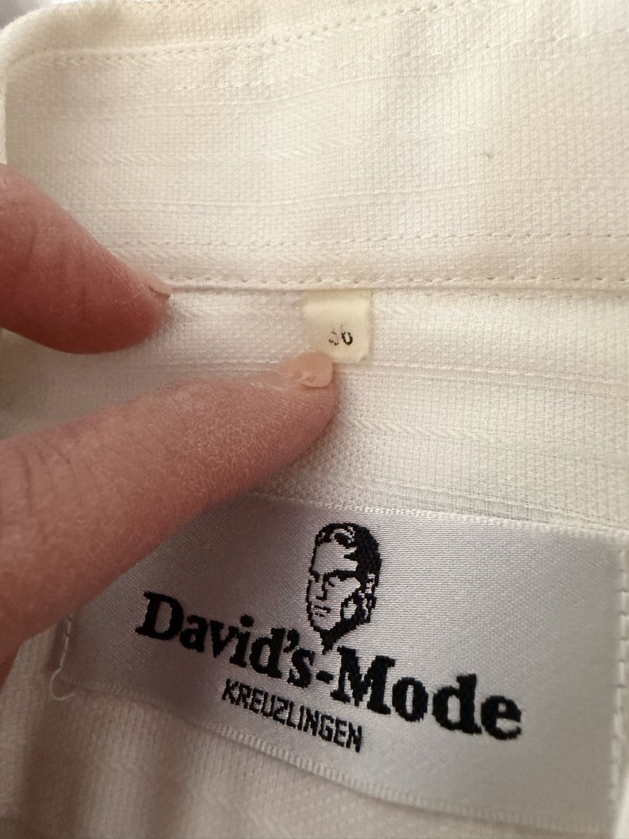Camicie: Sommerhemd David's Mode, Gr. 36, Weiss! – Usato da Mosnang venduto da Dojajolele 2