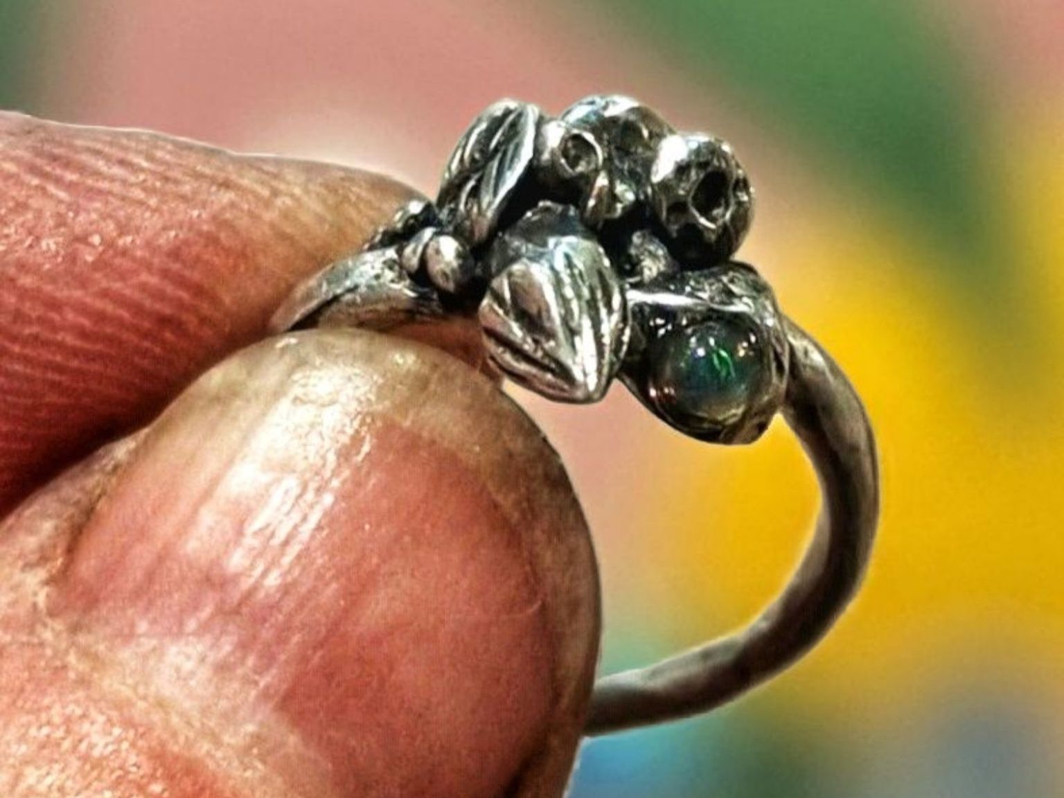 Bagues: Märchenhafter gestalteter Silberring mit Opal, Grösse 49 – Neuf avec emballage d'origine à Aarau par Schmuckhoehle_MD 9
