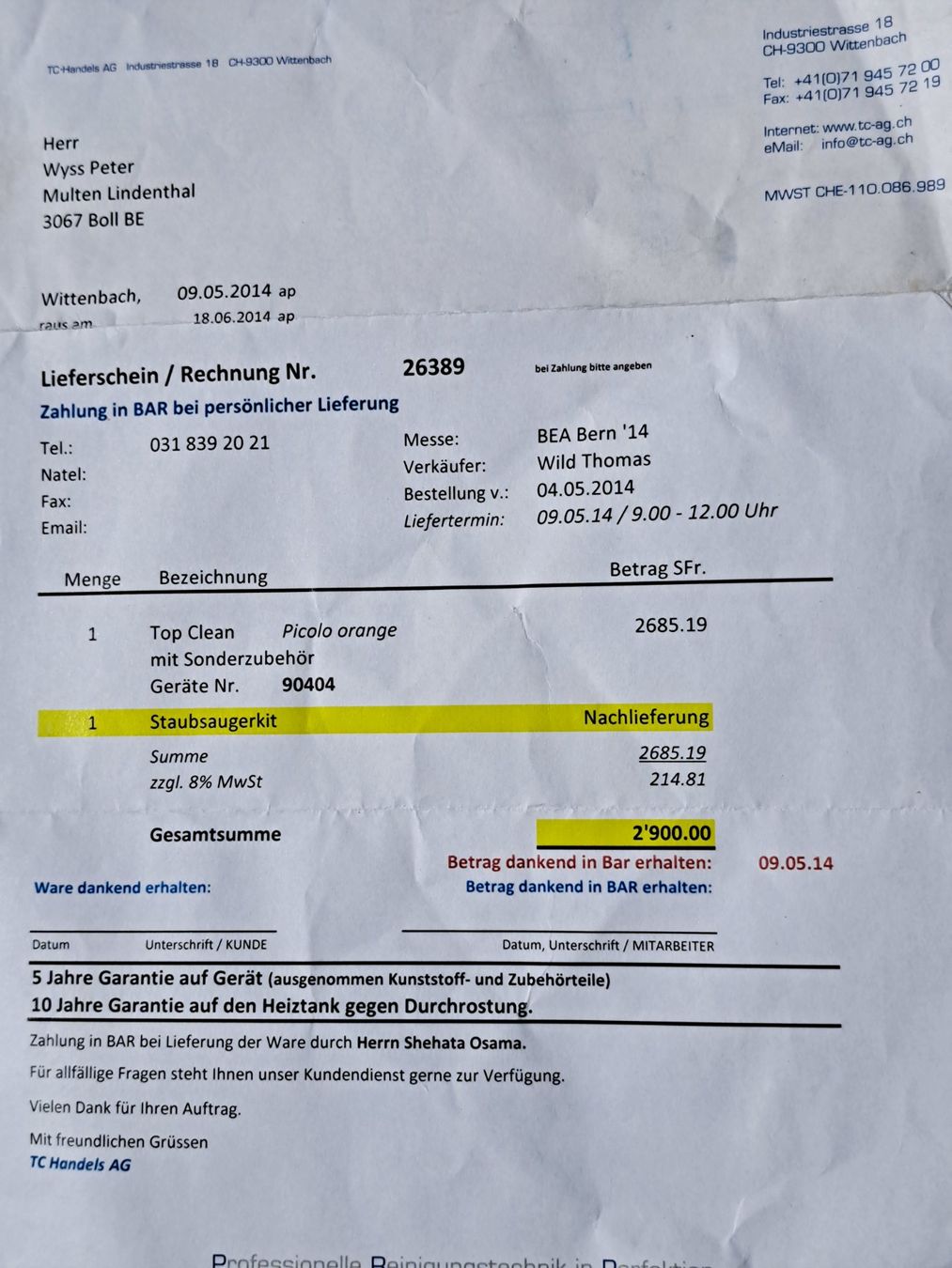 Pulitori a vapore: Dampfreiniger mit Staubsaugerfunktion – Usato da Boll venduto da jassfan 6
