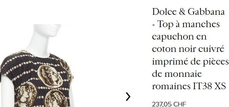 Dolce & Gabbana T-shirt: Dolce & Gabbana T-Shirt  40 – Usato da Collonges venduto da arashee 3