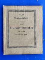 Neujahrsblatt Feuerwerker Gesellschaft 1838. Winterthur