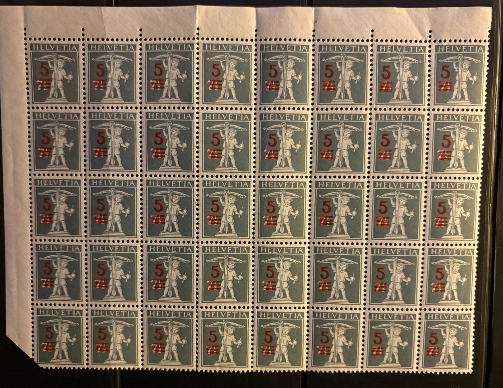 Alle Briefmarken: 40ER BOGEN TELL SOHN – Gebraucht aus Ostermundigen von crazy-horse-1840