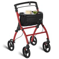 Aluminium Wohnungsrollator Rot