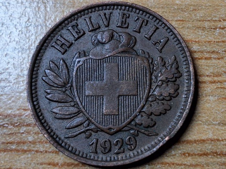 Tutti le monete: 2 Rappen 1929 - Selten! – Usato da Münchenstein venduto da purbach1 8