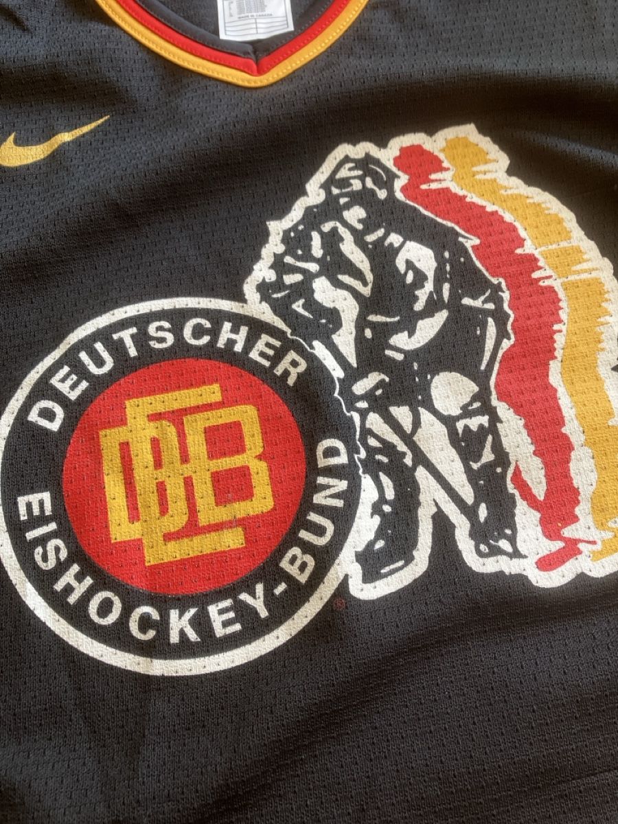 Nike Canottiere & Pantaloni: Nike Eishockey DEB Trikot Grösse L – Usato da Steffisburg venduto da muggenstutz31 2