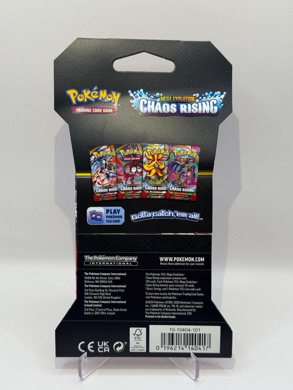 Karten: Chaos Rising Booster Pack EN / Sealed Pokémon Mega Evolution – Neu und originalverpackt aus Gränichen von zamZONE 2