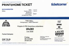  UFO361 Tickets 3 STÜCK