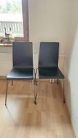 2 Moderne Esszimmerstühle schwarz