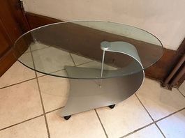 Table basse en verre 850 x 490 mm