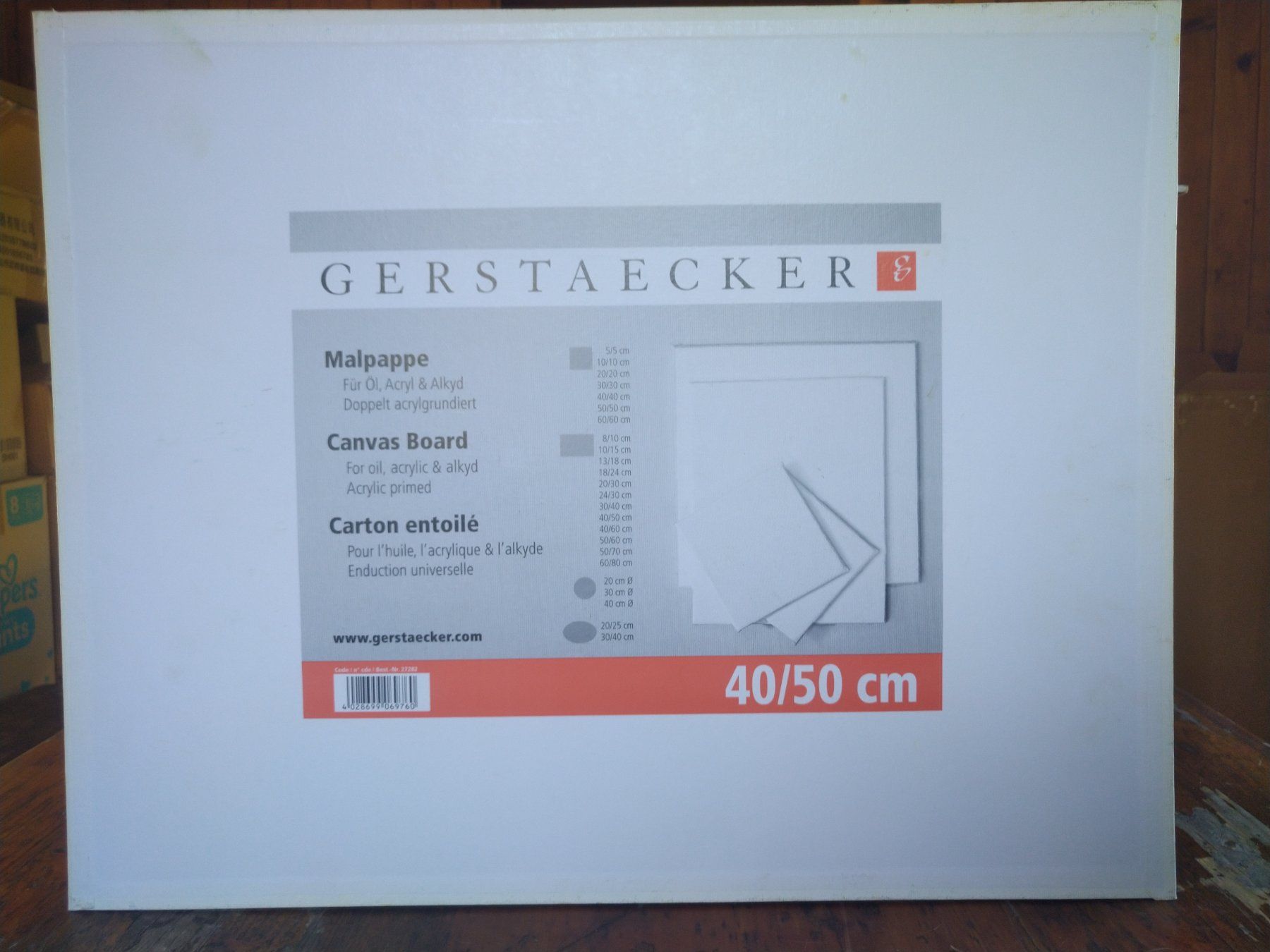 Gemälde: Malpappe Gerstaecker 40/50 cm grundiert neu – Neu (gemäss Beschreibung) aus Buckten von RolandsLiquidationen 1