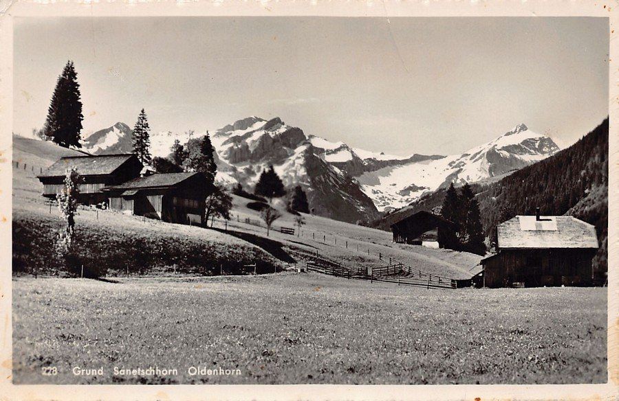 Ansichtskarten: Gstaad, Grund, um 1930-35 – Gebraucht aus Frauenfeld von POML