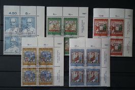1967 Pro Patria  4-er Blocks Ersttag mit Tabs/Bogenrand