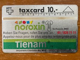 Taxcard 109E_00767 Tienam Noroxin ungebraucht
