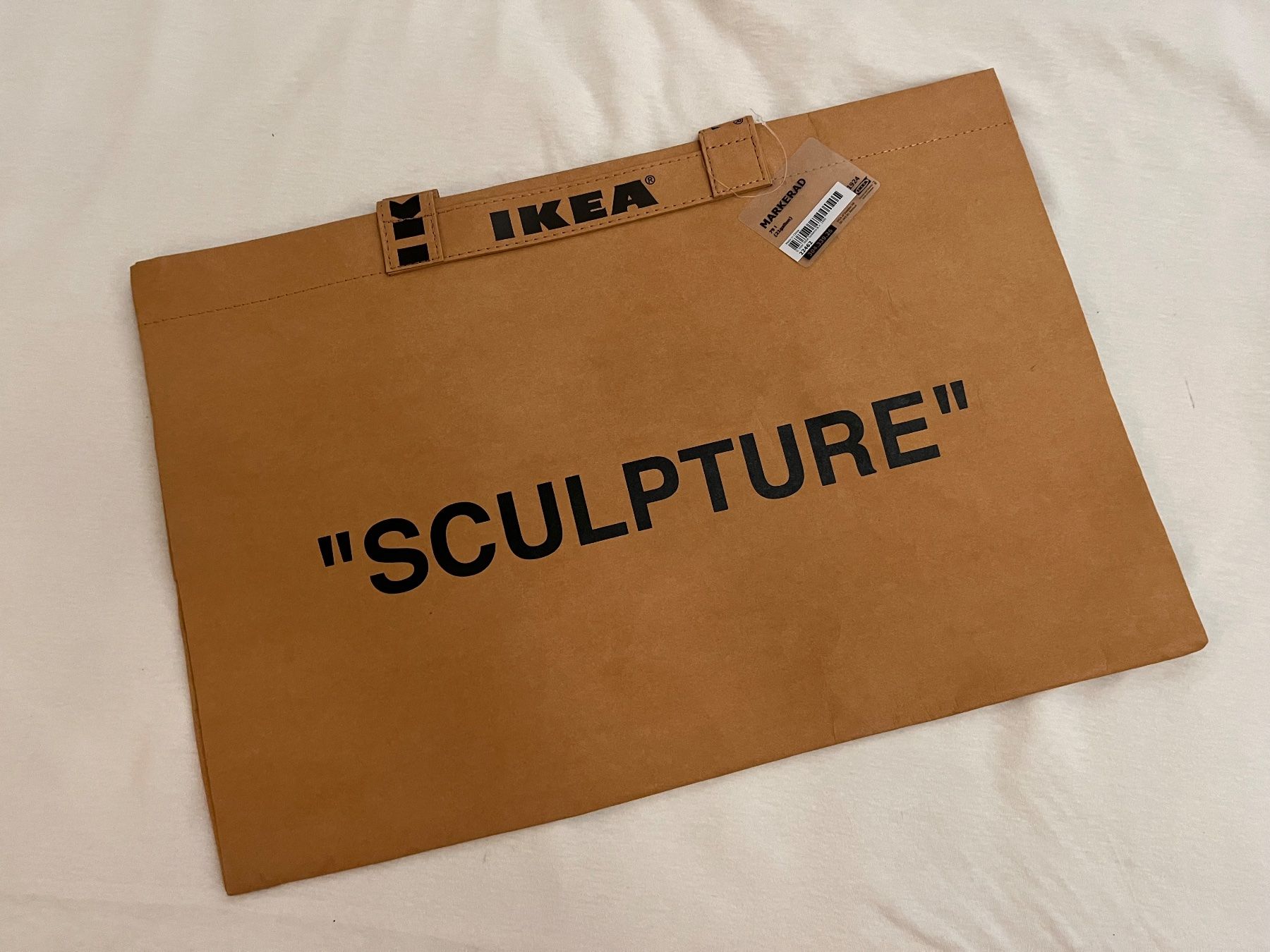 Ikea Taschen: Virgil Abloh x IKEA MARKERAD "Large Bag" – Neu und originalverpackt aus Zürich von p.kanne