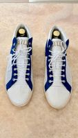 Zilli Sneaker High Krokodilleder Weiß Blau Wildleder Gr 9