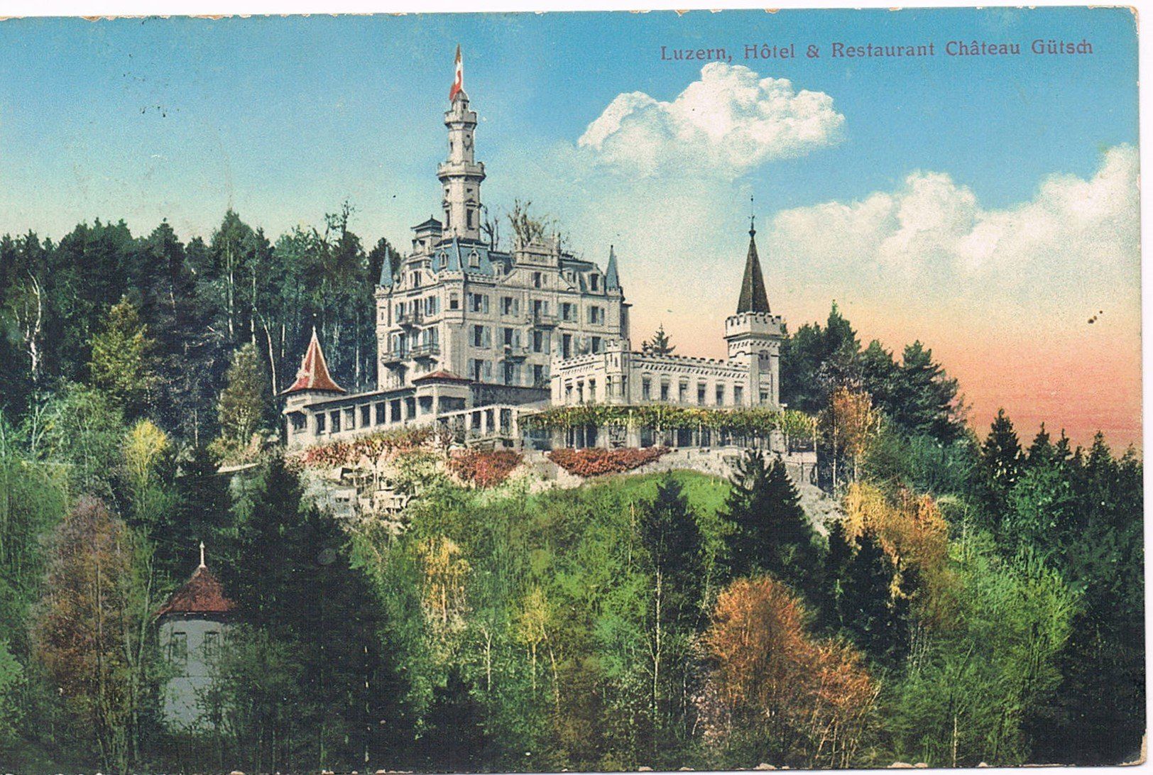 Ansichtskarten: LUZERN Château Gütsch, alte AK! – Gebraucht aus Buchs AG von Baerfisch