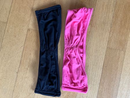 2 Bustiers, Gr. S, schwarz & pink