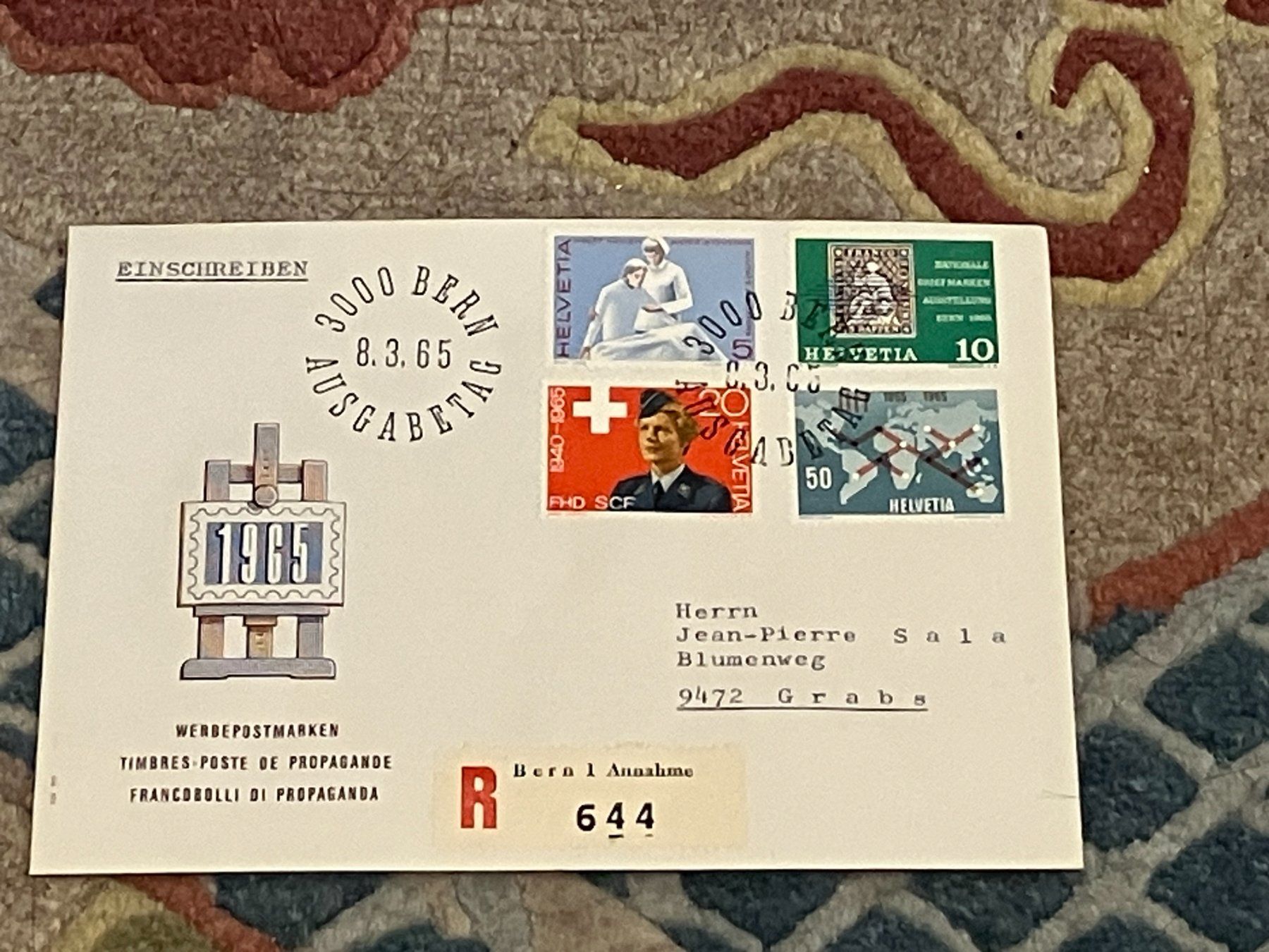 Couverts & Versandtaschen: CH FDC  Einschreiben 1965 – Gebraucht aus Koblenz von Markenhimmel