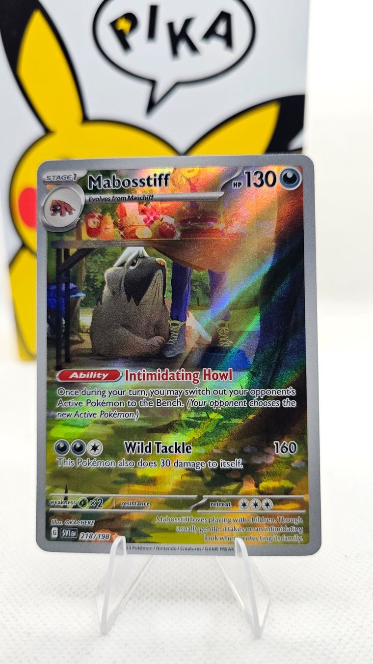 Pokémon Carte collezionabili: Mabostiff SVI 218/198 EN – Usato da Rheineck venduto da Pinia03