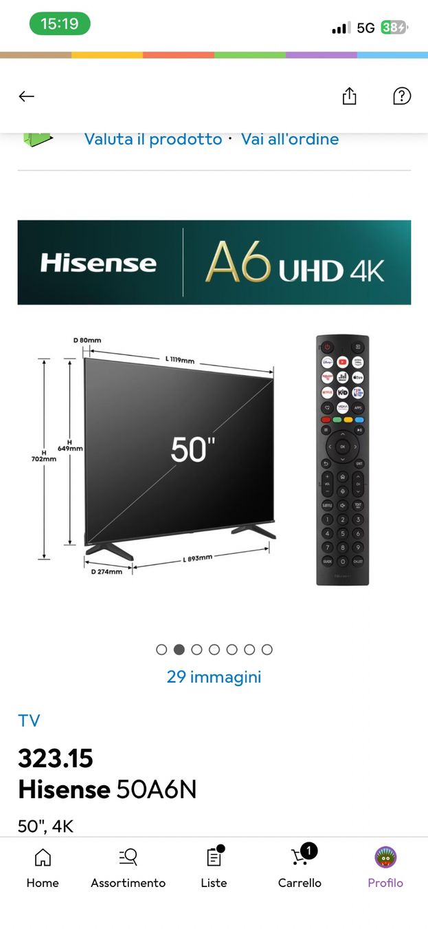 Hisense Fernseher: Tv hisense – Neu (gemäss Beschreibung) aus Grenchen von esp_6tx5 1