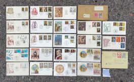 2/3 23 Briefe Ersttagsausgaben Vatikan 1965 - 79
