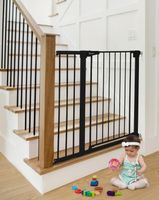 Türschutzgitter Extra Hoch 75–103 cm ohne Bohren Schwarz