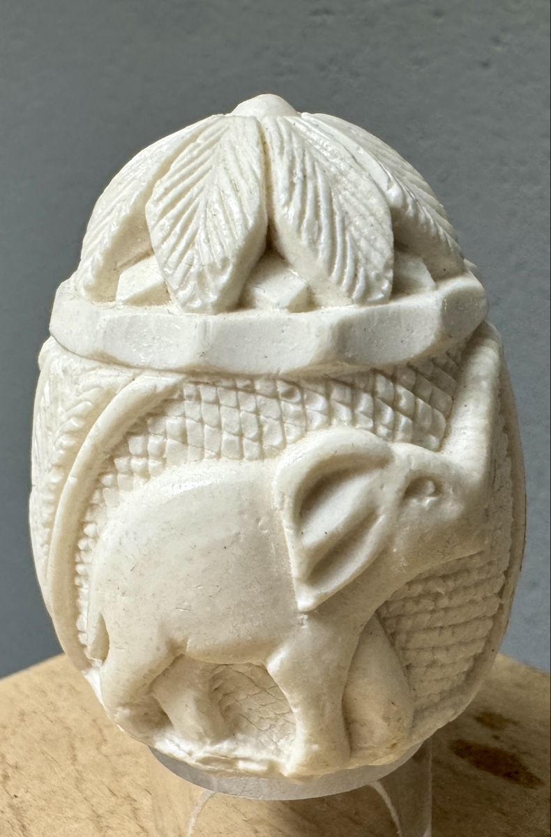 Sculture & Statue: Geschnitztes Deko Ei Meerschaum Elefant – Usato da Rothrist venduto da Luckywinner