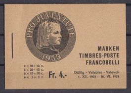 Pro Juventute Markenheft 1953 Nr. 2 ** hellbraun
