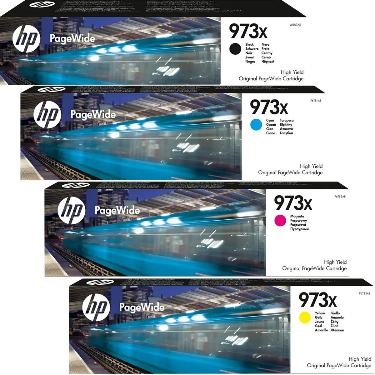 Hewlett Packard Cartucce per stampanti & toner: HP Original 973X SET Multipack / Set mit allen vier Farben – Nuovo e nell'imballaggio originale da Liestal venduto da PC_Server