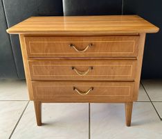 Vintage Kommode mit 3 Schubladen Holzfurnier Retro-Stil