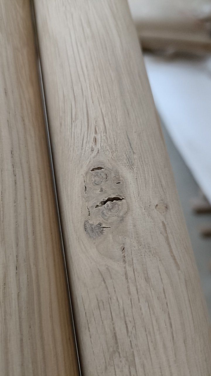 Articoli in legno: 2 Stk. Handlauf Rundstab Eiche D: 45 mm Los 200 – Nuovo (secondo la descrizione) da Sulgen venduto da Wag0815 1