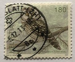 Nr. 1239 Dauermarken Einheimische Vögel Raufsskauz GESTEMPEL