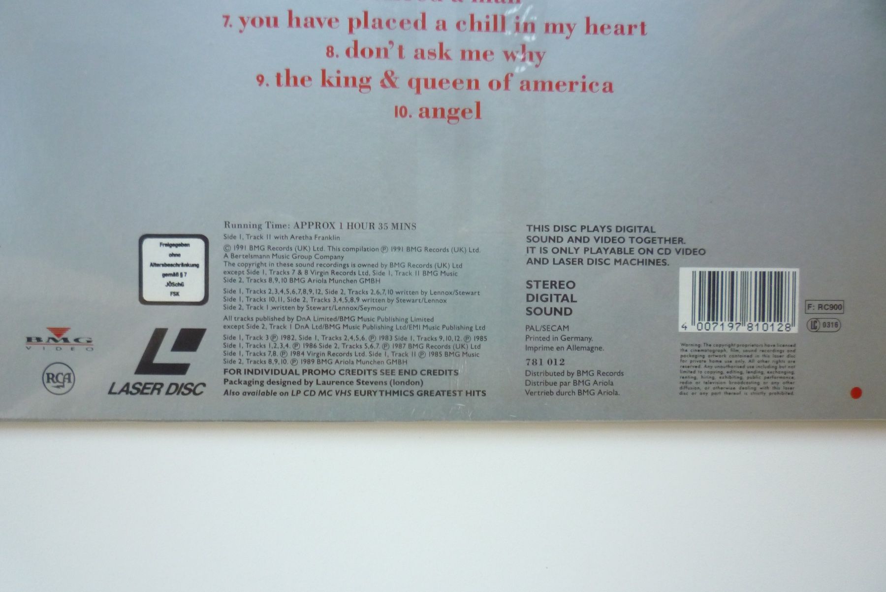 Tutti i DVDs: Neu/OVP - Laserdisc - Eurythmics Greatest Hits – Nuovo e nell'imballaggio originale da Münchenstein venduto da antares09 2