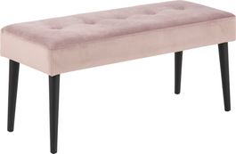 AC Design Glory light pink velvet bench 95x38x45cm