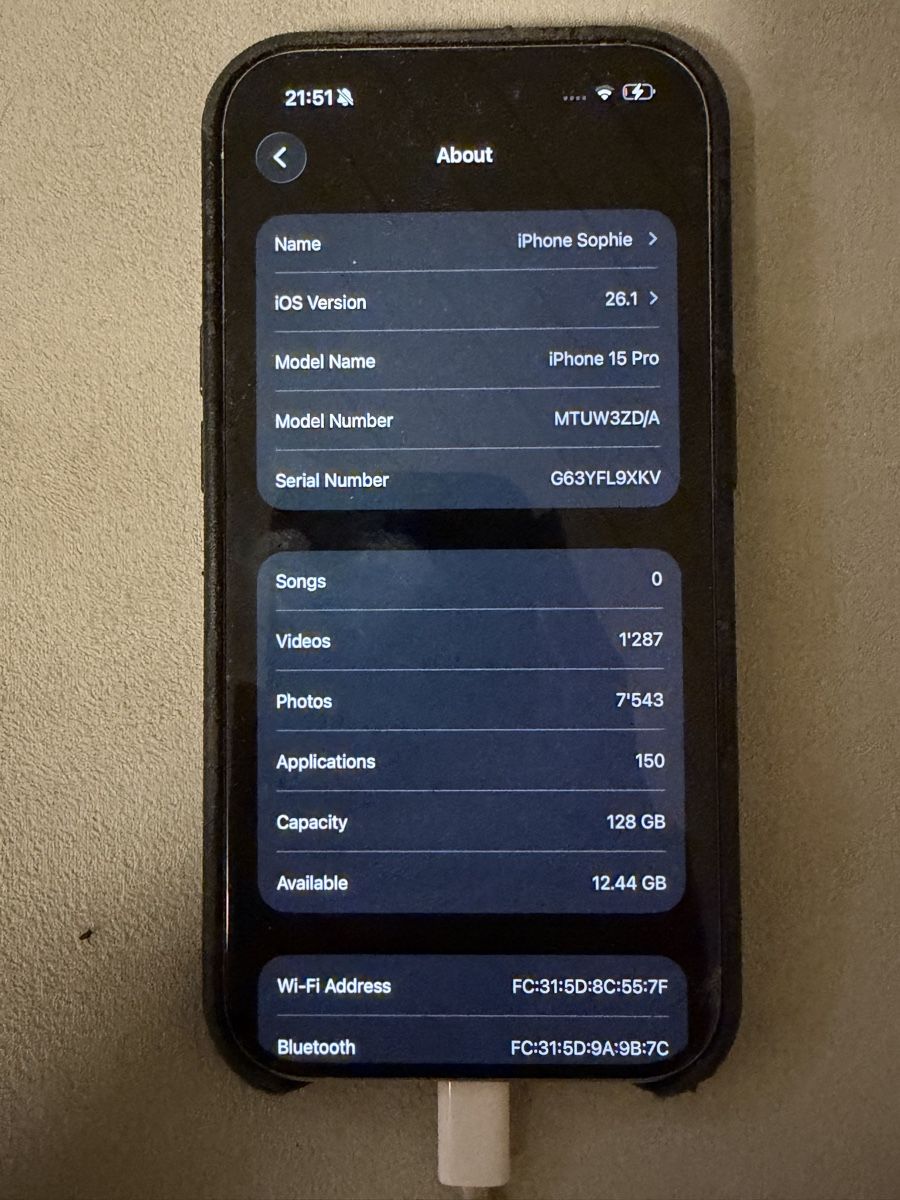 Apple Handys / Smartphones: iPhone 15 Pro white Titanium 125GB – Gebraucht aus Herrliberg von Sophie_heller 6
