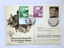 DR - GzSa mit kpl. Satz Winterhilfe 1938, WIEN WHW 5.3.39