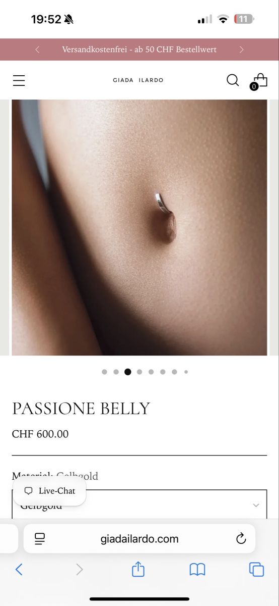 Bijoux piercing: GIADA ILARDO PASSIONE BELLY Bauchnabel Piercing Gold – D'occasion à Zug par lari_ 1