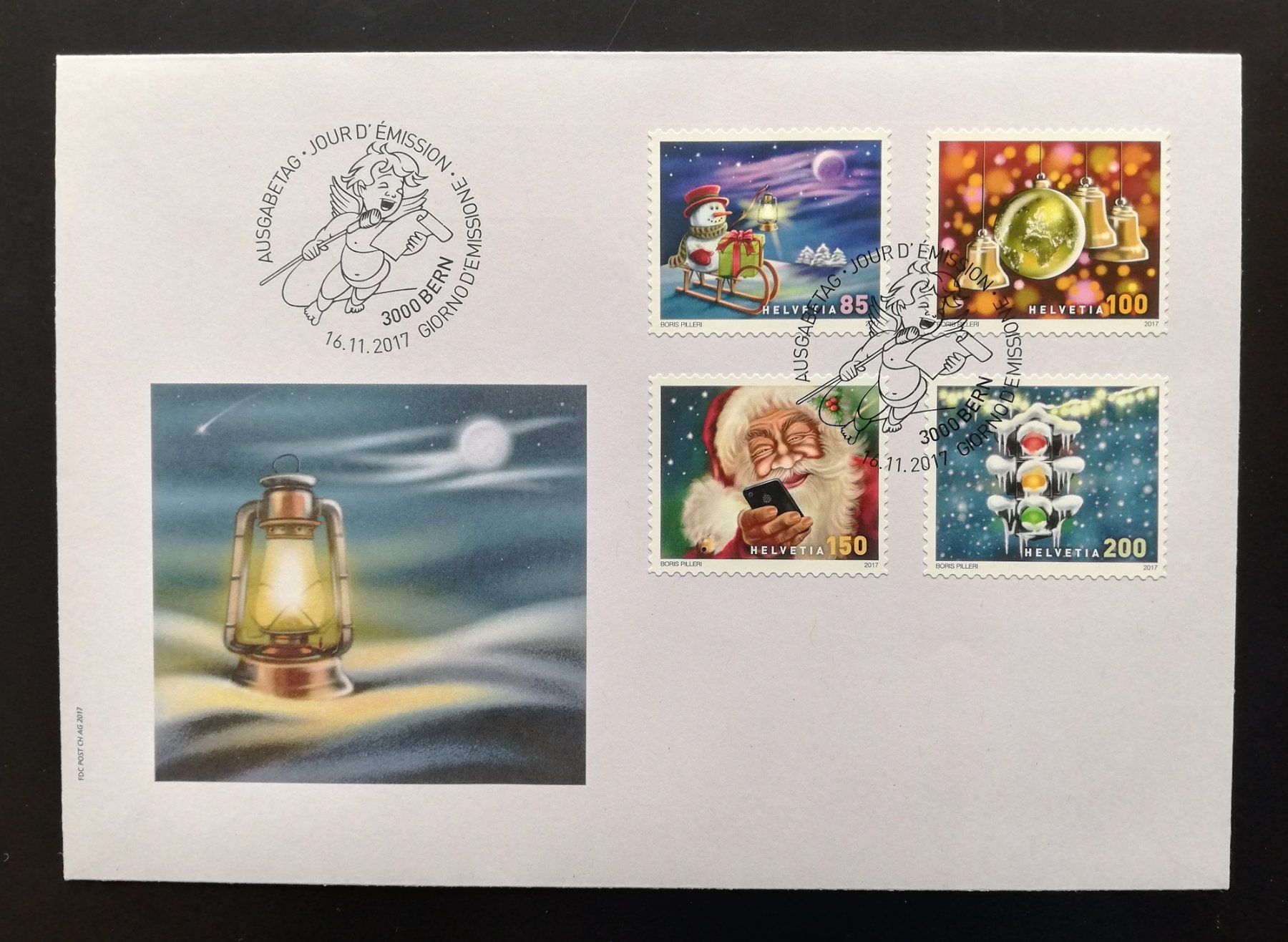 Tutti i francobolli: Schweiz FDC Sondermarken Weihnachten 2017 – Usato da Gümligen venduto da Fairseriver