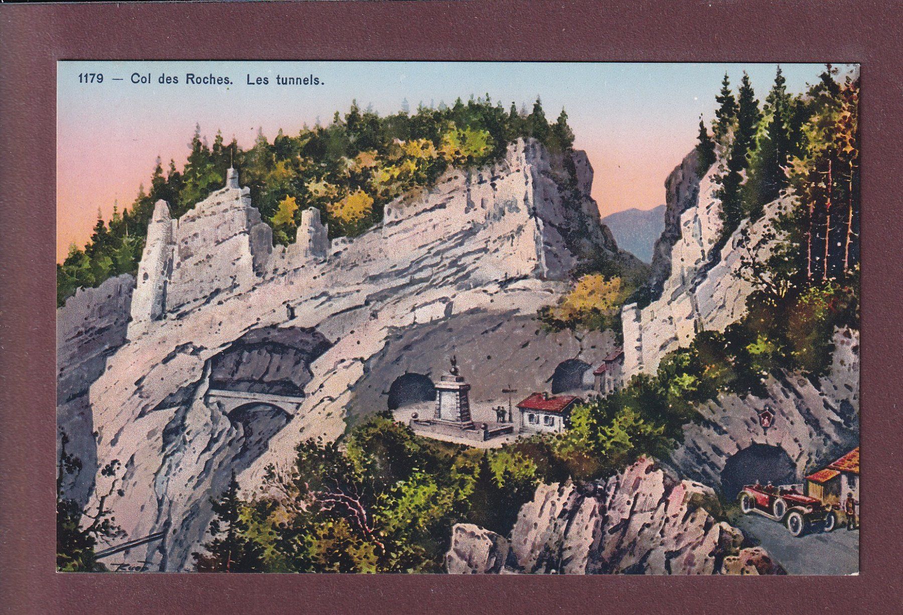 Ansichtskarten: COL DES ROCHES - Les tunnels – Gebraucht aus Pully von nicecards