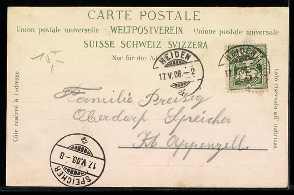 Ansichtskarten: AK Heiden, Das Bezirkskrankenhaus, 1908 – Gebraucht aus Berlin von bartko-reher 1