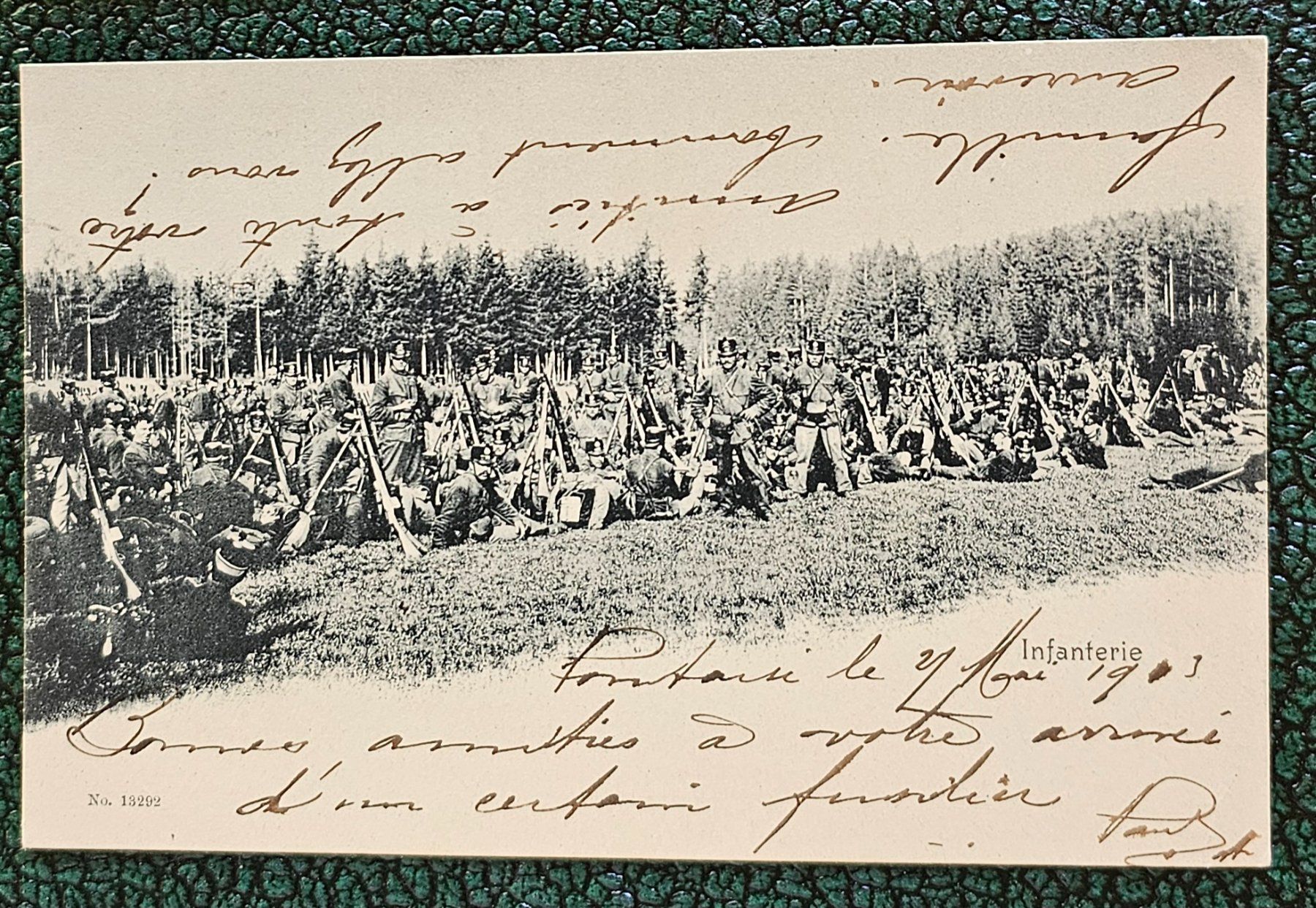 Ansichtskarten: Carte postale militaire - infanterie, 1903 – Gebraucht aus Les Valettes von Nuba1