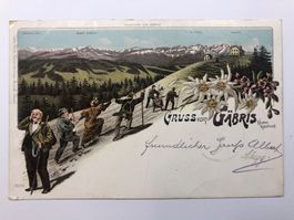 AK Gruss vom Gäbris Litho 1898