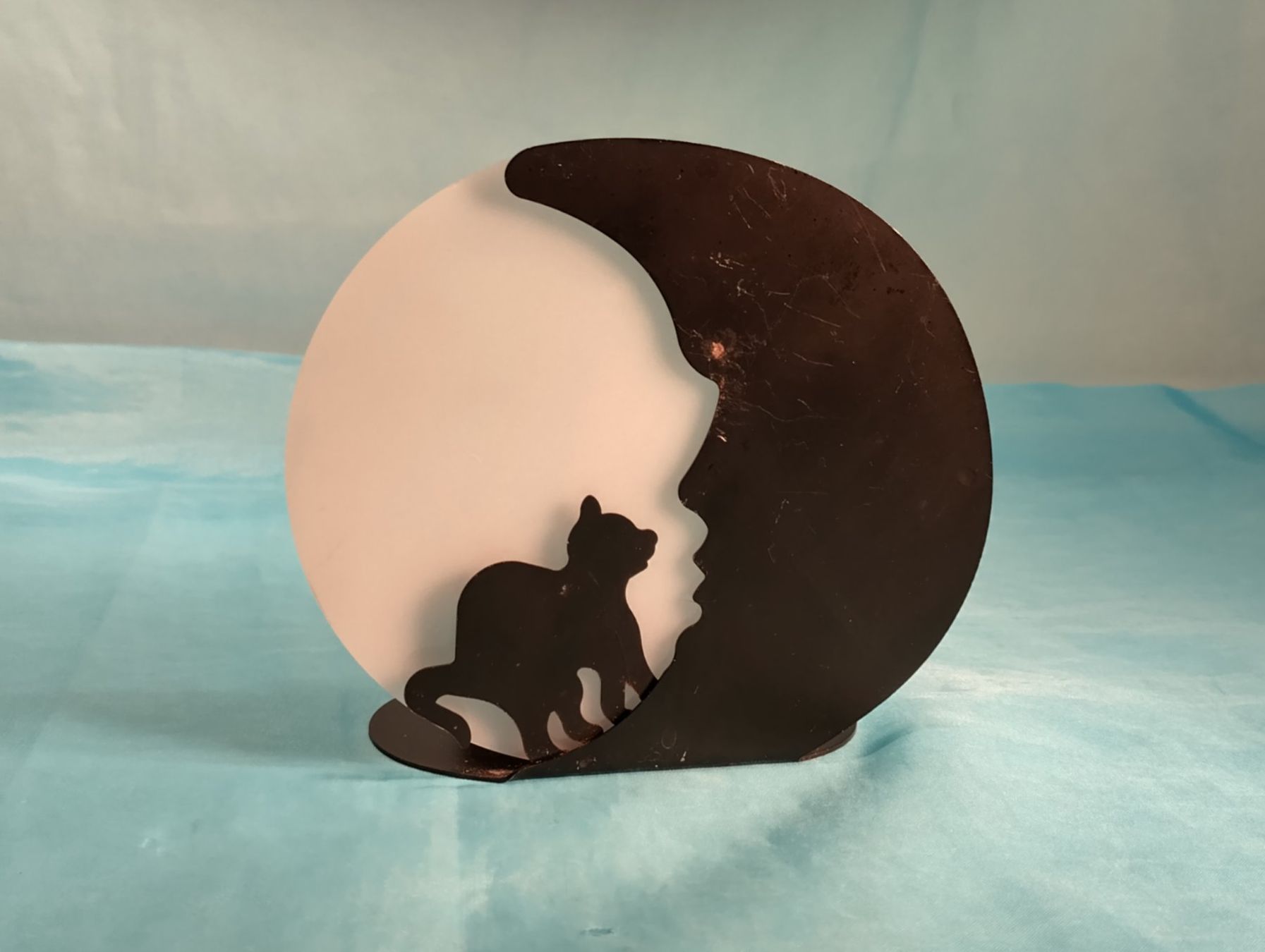 Portacandele: Teelicht, Katze und Mond – Usato da Bellach venduto da JingleCherry 1
